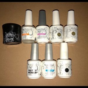 Gelish and IBD gel polish all steps plus 4 colors